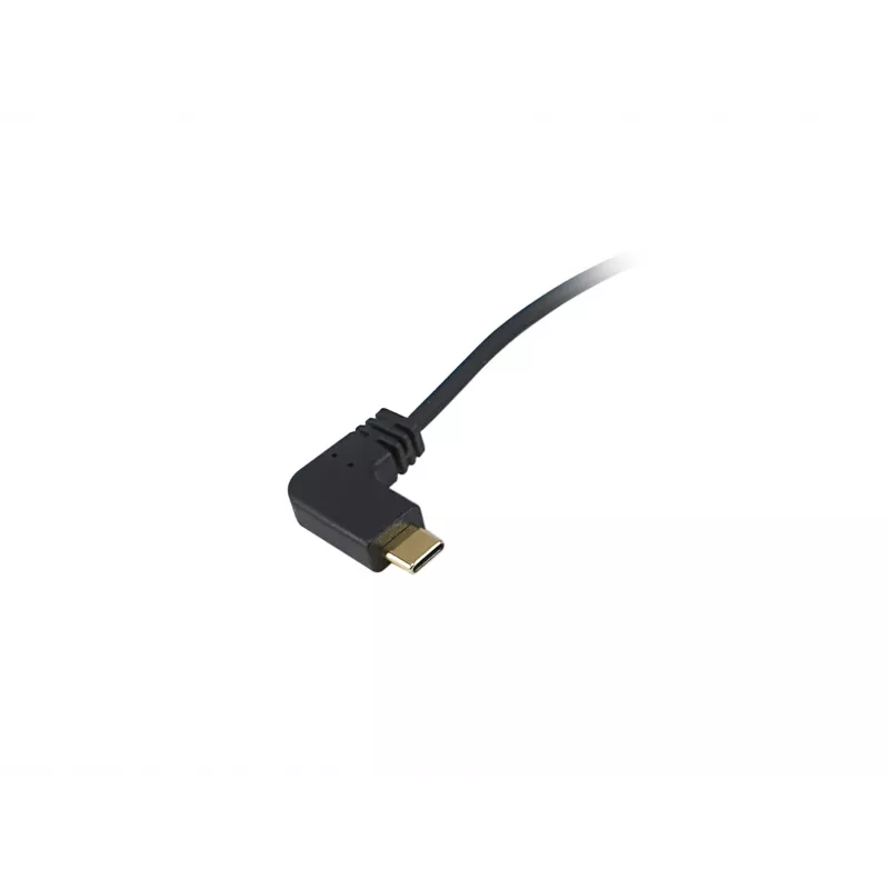 Equip USB 2.0 C to C 90° nurgaga spiraalkaabel M/M 1 m must