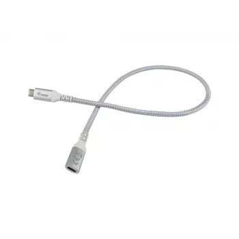 Equip USB 3.2 Gen 2 C-C-pikenduskaabel, 0,5 m, M/F, 4K/60 Hz, 10 Gbps, valge
