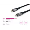 Equip USB 4 Gen 3 C-C-kaabel, M/M, 2,0 m, PD3.1 240 W, 8K/60 Hz, 40 Gbps, must