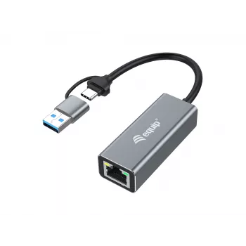 Equip USB-C 2,5-gigabitisele Ethernet võrgule (USB-C+A) adapter