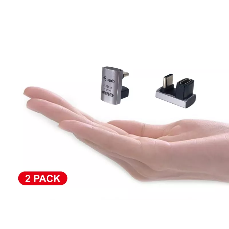 USB 4 C-C U-pistik adapter Equip 133477 40 Gbps PD 240 W 2-pakk