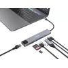 Equip USB-C 8-ühes mitmeotstarbeline adapter, juhtmega, USB USB-C, 100 W, 1000 Mbit/s, 1000BASE-T, IEEE 802.3ab