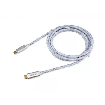 USB-C–USB-C kaabel EQUIP 3,0 m – USB 3.2 Gen 2, 10 Gbps, PD 100 W, 4K/60 Hz, valge