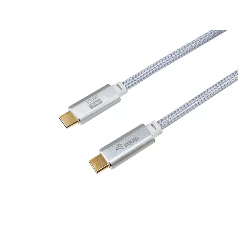 USB-C–USB-C kaabel EQUIP 3,0 m – USB 3.2 Gen 2, 10 Gbps, PD 100 W, 4K/60 Hz, valge