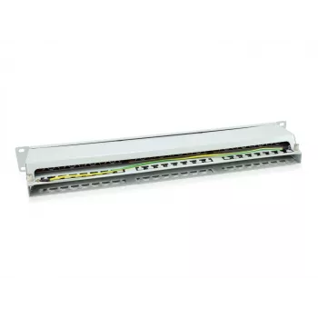 Equip 48-pordine Cat.6 varjestatud patch-paneel, helehall