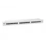 Equip 24-pordine Cat.6 varjestatud patch-paneel, helehall