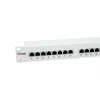 Equip 24-pordine Cat.6 varjestatud patch-paneel, helehall
