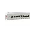 Equip 24-porti Cat.6A varjestatud jaotuspaneel, helehall, 10/100/1000Base-T(X), Gigabit Ethernet, 1000 Mbit/s, RJ-45, Cat6a, riiulipaigaldus