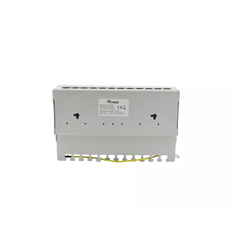 Equip 12-pordiline Cat.6 lauapealt paigaldatav jaotuspaneel, helehall, 10/100/1000Base-T(X), Gigabit Ethernet, 1000 Mbit/s, RJ-45, Cat6, 1U