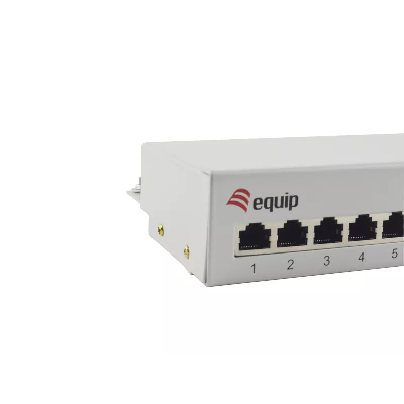 Equip 12-pordiline Cat.6 lauapealt paigaldatav jaotuspaneel, helehall, 10/100/1000Base-T(X), Gigabit Ethernet, 1000 Mbit/s, RJ-45, Cat6, 1U