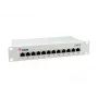 Equip 12-pordine Cat.6 varjestatud jaotuspaneel, helehall, Gigabit Ethernet, 1000 Mbit/s, RJ-45, Cat6, Cat6e, 1U, hall