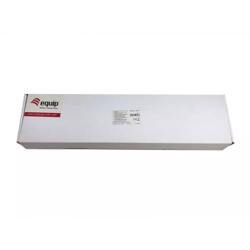Equip 327316 Premium 16-pordiline Cat.5e varjestatud patch-paneel, helehall