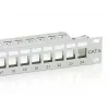 Equip 24-pordine Keystone Cat.6 varjestatud patch-paneel, helehall