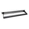 Equip 48-pordiline Keystone Cat.6 varjestamata paigalduspaneel, must, RJ-45, Cat6, 1U, must, teras, REACH, RoHS