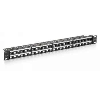 Equip 48-Port Keystone Cat.6 Unshielded Patch Panel, Must