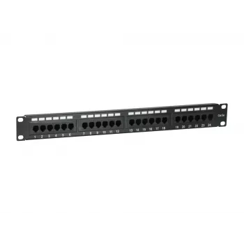 Equip 24-Port Cat.5e Unshielded Patch Panel, Must, Cat5e, Rack mounting, 1U, Must, RoHS, CE