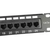 Equip 24-Port Cat.5e Unshielded Patch Panel, Must, Cat5e, Rack mounting, 1U, Must, RoHS, CE