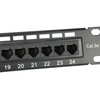 Equip 24-Port Cat.5e Unshielded Patch Panel, Must, Cat5e, Rack mounting, 1U, Must, RoHS, CE