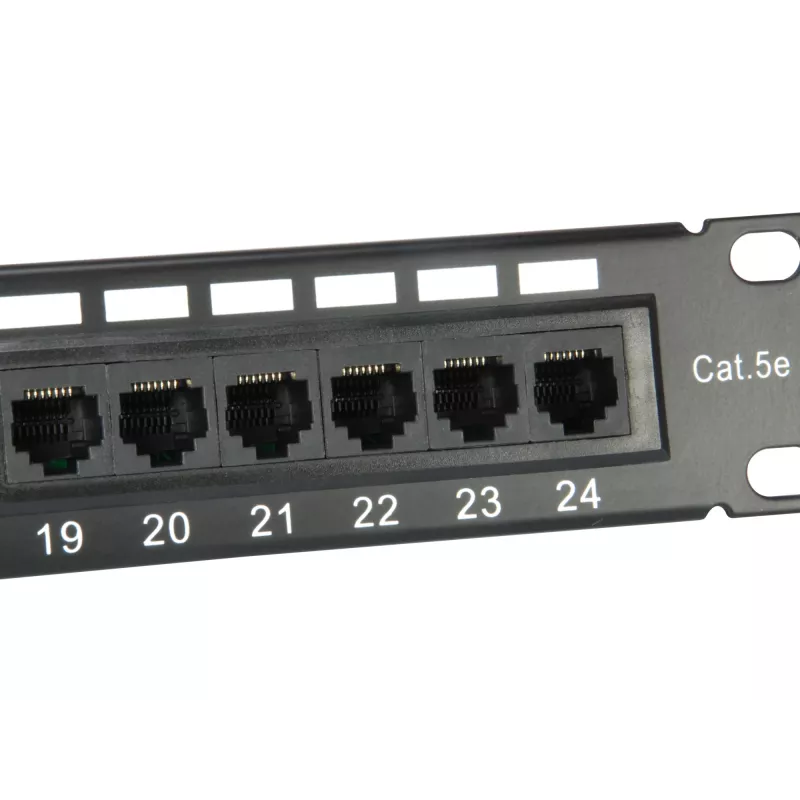Equip 24-Port Cat.5e Unshielded Patch Panel, Must, Cat5e, Rack mounting, 1U, Must, RoHS, CE