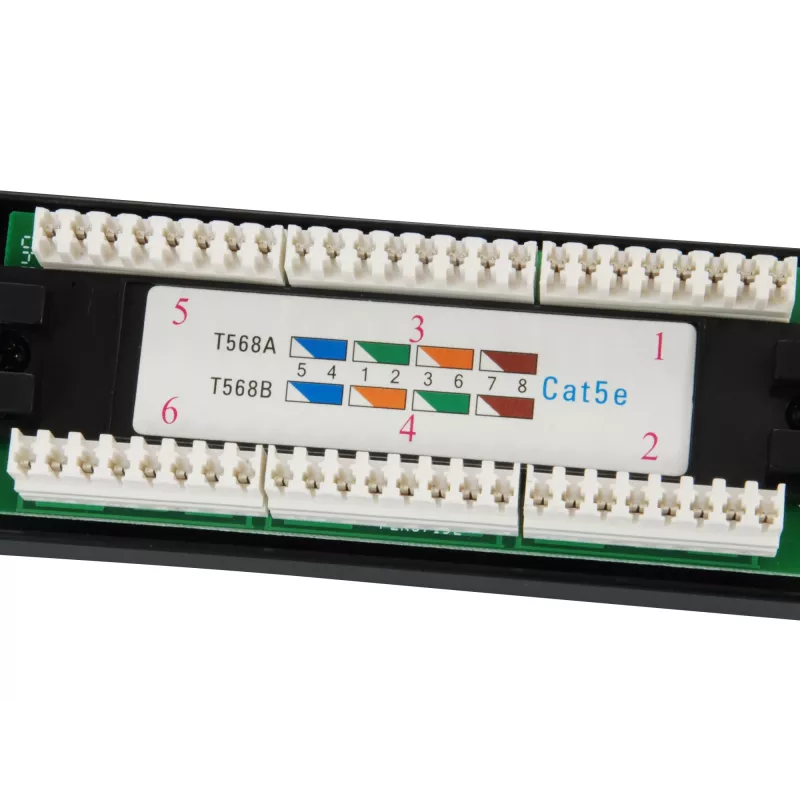 Equip 24-Port Cat.5e Unshielded Patch Panel, Must, Cat5e, Rack mounting, 1U, Must, RoHS, CE