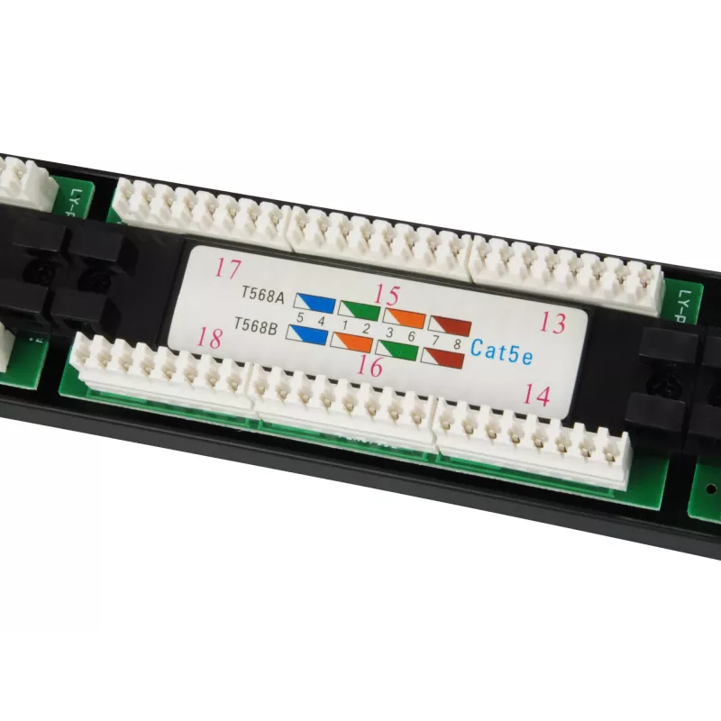 Equip 24-Port Cat.5e Unshielded Patch Panel, Must, Cat5e, Rack mounting, 1U, Must, RoHS, CE