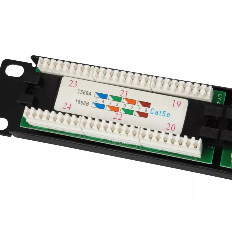 Equip 24-Port Cat.5e Unshielded Patch Panel, Must, Cat5e, Rack mounting, 1U, Must, RoHS, CE