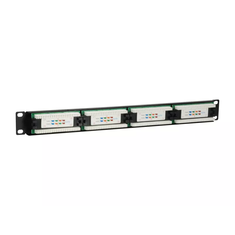 Equip 24-Port Cat.5e Unshielded Patch Panel, Must, Cat5e, Rack mounting, 1U, Must, RoHS, CE