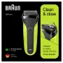Elektriline pardel BRAUN Series 3 300 — fooliumpardel, 3 pead, vahelduvvool/aku, trimmer, pestav, 0,326 kg, must/volt-roheline