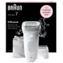 Epilaator BRAUN Silk-épil 7 7-041 — juhtmevaba märg- ja kuivepilaator MicroGrip, massaaži, pardli ja bikiinitrimmeriga, hall/valge