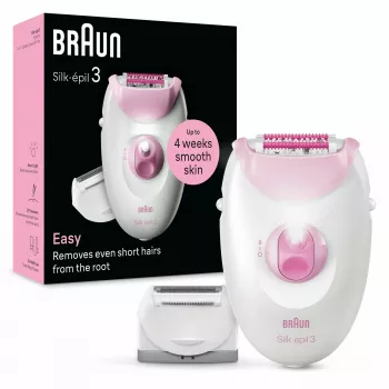 Epilaator Braun Silk-épil 3 3-031 20 pintsetti roosa valge