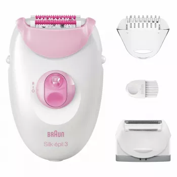 Epilaator Braun Silk-épil 3 3-031 20 pintsetti roosa valge