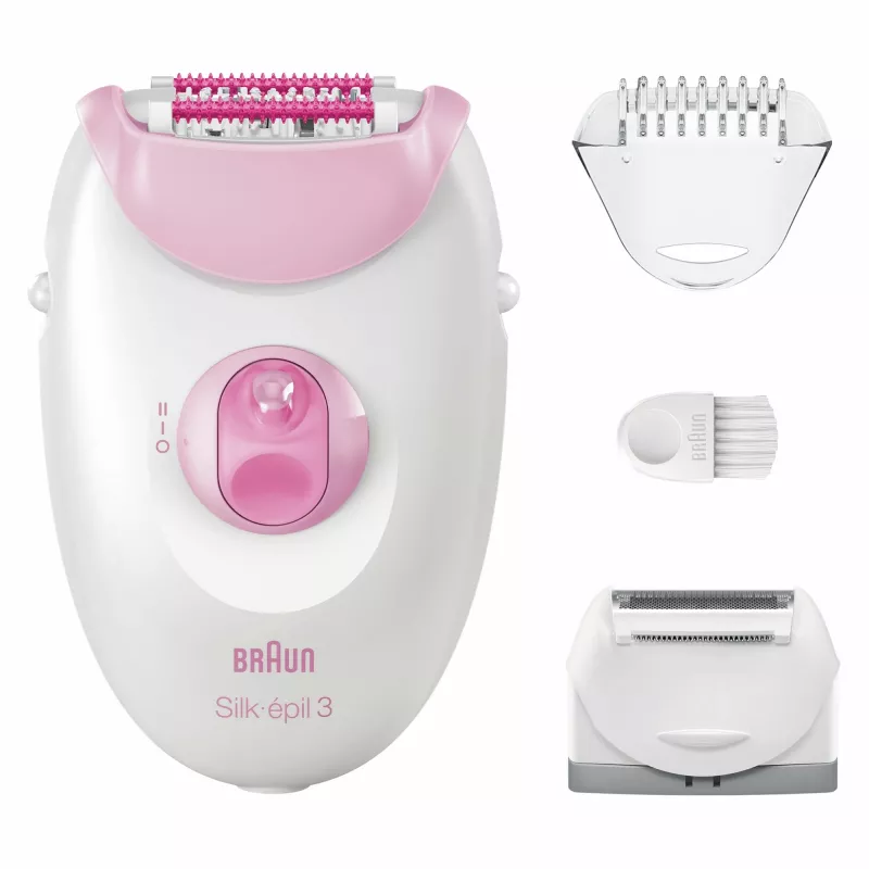 Epilaator Braun Silk-épil 3 3-031 20 pintsetti roosa valge