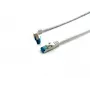 Võrgukaabel Equip Cat.6A S/FTP nurkne otse RJ-45 1,0 m valge