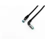 Equip Cat.6A S/FTP Harukaabel, Nurgaga Sirge Pistiku Külge, 5,0 m, Must