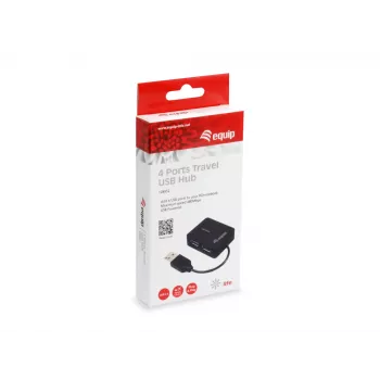 Equip 128952 USB-jaotur USB 2.0 480 Mbit/s Must