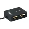 Equip 128952 USB-jaotur USB 2.0 480 Mbit/s Must