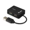 Equip 128952 USB-jaotur USB 2.0 480 Mbit/s Must