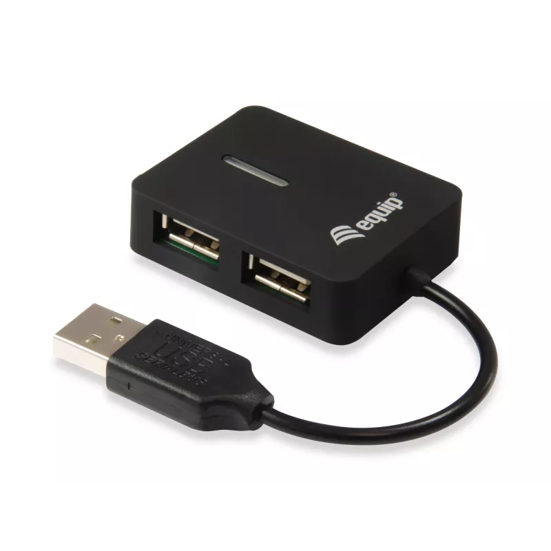 Equip 128952 USB-jaotur USB 2.0 480 Mbit/s Must