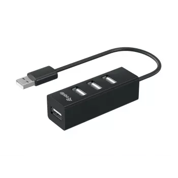 Equip 4-pordiline USB 2.0 jaotur, USB 2.0, USB 2.0, 480 Mbit/s, Must, Hiina, CE, RoHS