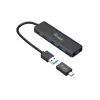 4-Port USB 3.2 Gen 1 Hub Equip with USB-C Adapter Must 5000 Mbit/s