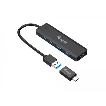 4-Port USB 3.2 Gen 1 Hub Equip with USB-C Adapter Must 5000 Mbit/s
