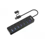 USB-jaotur Equip 7-pordiline USB 3.2 Gen 1 jaotur toiteadapteriga