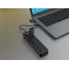 USB-jaotur Equip 7-pordiline USB 3.2 Gen 1 jaotur toiteadapteriga