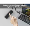USB-jaotur Equip 7-pordiline USB 3.2 Gen 1 jaotur toiteadapteriga