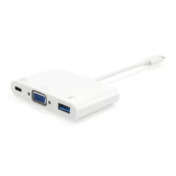 USB C-tüüp VGA emasele/USB A emasele/PD-adapter Equip 133462