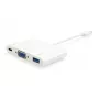 USB C-tüüp VGA emasele/USB A emasele/PD-adapter Equip 133462