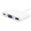 USB C-tüüp VGA emasele/USB A emasele/PD-adapter Equip 133462