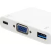 USB C-tüüp VGA emasele/USB A emasele/PD-adapter Equip 133462