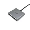 Equip USB-C 4 in 1 Dual HDMI Adapter, USB 3.2 Gen 1 (3.1 Gen 1) Type-C, hõbedane, 4K Ultra HD, 30 Hz, HDMI, alumiinium