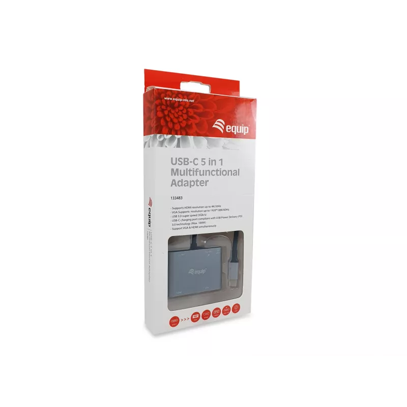 Equip USB-C 5 in 1 mitmefunktsiooniline adapter